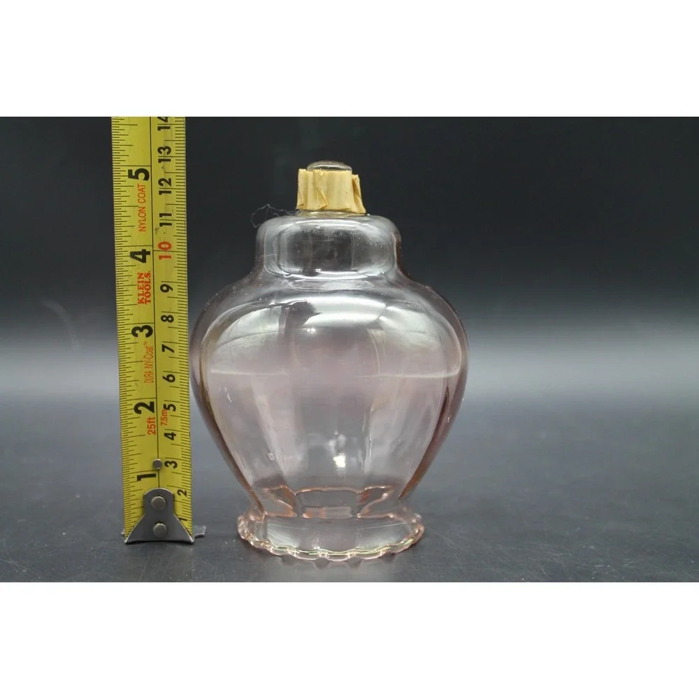 Vintage Pink Glass Votive Candle Cup Insert for Candlestick Holder
